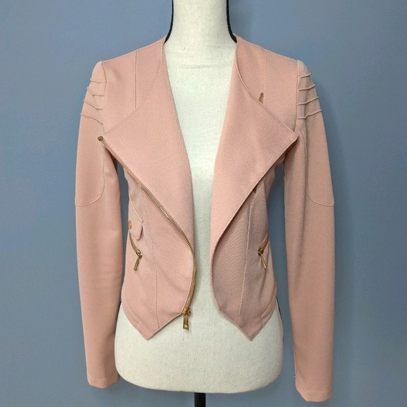 Dusty pink Moto jacket - Picture 3 of 12